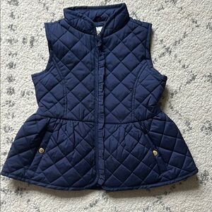 Janie and Jack Toddler Girls Peplum Quilted Vest New
